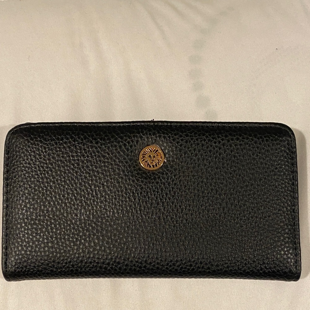 Anne Klein Black Textured Wallet